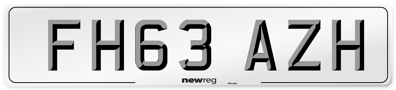FH63 AZH Number Plate from New Reg
